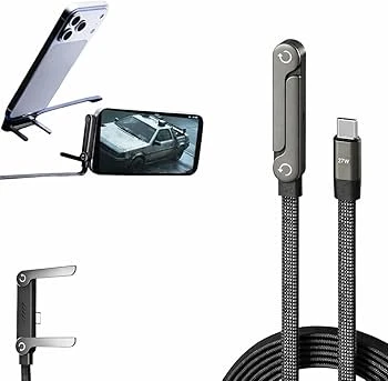 Hidden Holder Charger Cable with Stand, 240W PD Type-C to Type-C - Image 7