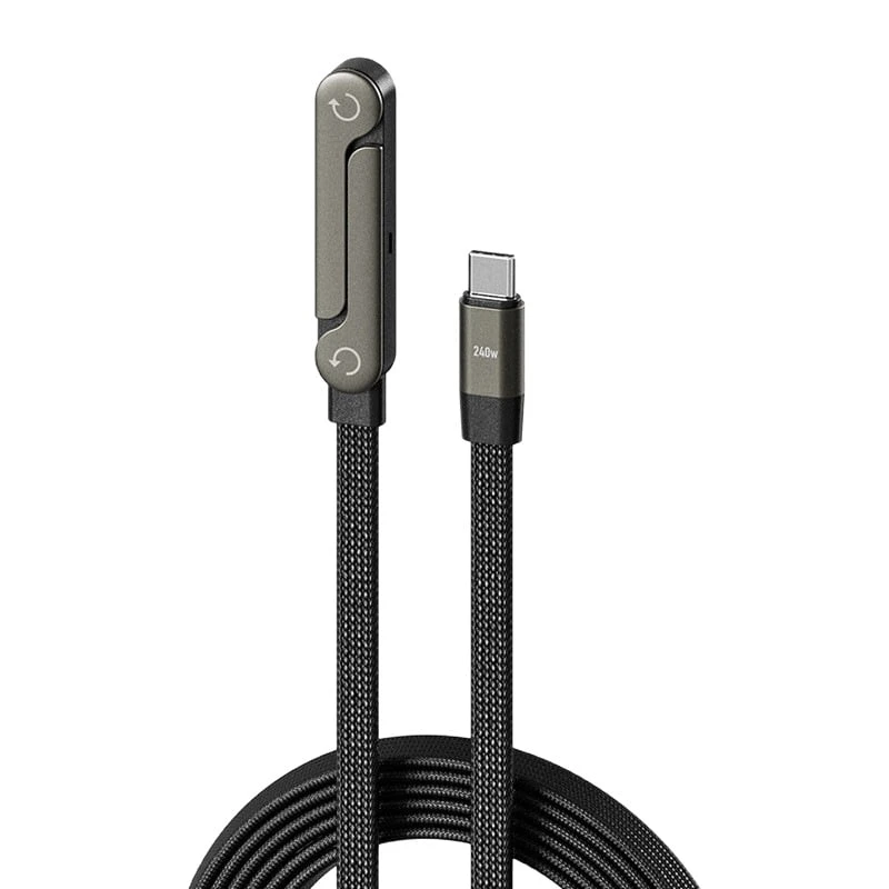 Hidden Holder Charger Cable with Stand, 240W PD Type-C to Type-C - Image 4